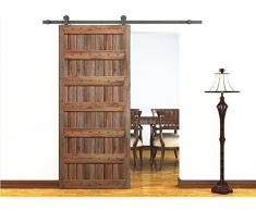 BD-TOP # Madera del granero acero pulverizado puerta corredera Hardware pista para trastero, lavandería, baño principal, Walk-in armario, la oficina, persianas, alta movilidad áreas, Negro