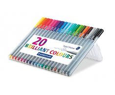 Staedtler 334SB20 - Estuche de 20 rotuladores Triplus Fineliner, colores surtidos