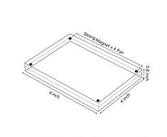 AMEITECH Marcos de acrílico, Juego de Bloques de Doble Cara Transparente de 10 x 15 cm, Marco de Fotos magnético sin Marco de Escritorio - Paquete de 5