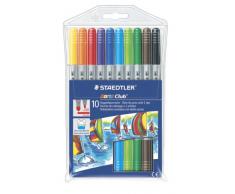 Staedtler 320 NWP10 - Rotulador de punta fina multicolor (trazo medio) - Paquete de 10