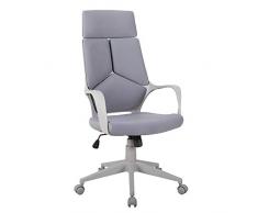 SixBros. Sillón de Oficina Silla de Oficina Silla giratoria Gris 0898H/8059