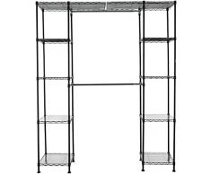 AmazonBasics - Sistema organizador de armario extensible, Negro