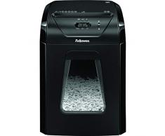 Fellowes 12C - Destructora trituradora de papel, corte en partículas, destruye hasta 12 hojas, uso personal, tritura tarjetas de crédito, color negro