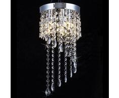 AFSEMOS Lámpara de araña de Cristal Moderna, Lámpara de Techo empotrada de 3 Luces, 9.8 Pulgadas de