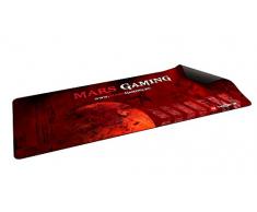 Mars Gaming MMP2, Alfombrilla XL 88x33cm, Doble Capa, Caucho Natural, Rojo/Negro