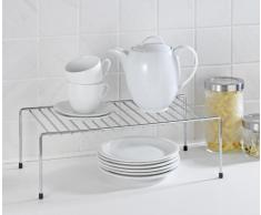 WENKO 2342100 Estante de cocina para vajilla, Metal cromado, 42.5 x 15 x 22 cm, Plata brillante