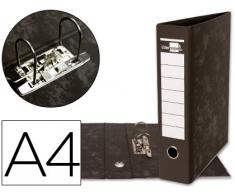 Archivador de palanca liderpapel a4 carton forrado sin rado lomo 80mm negro compresor metalico