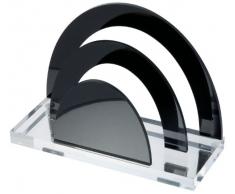Wedo 603001 - Organizador de material de escritorio, negro y transparente