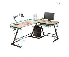 Escritorio De Computadora Mesas Modernas Mesas De Juego De Ordenador Sencillos Oficina De La Esquina De Usos Múltiples Oficina En Casa Ordenador PC Estaciones De Trabajo En Forma De L Brown Apto Para