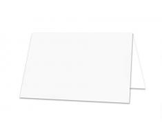50 pieza Blanco Neutral Universale en blanco de mesa de espacio de asiento de tarjetas de tarjetas, nombre de carteles de tarjetas de tarjetas, atril de mesa, enorme Papel - con cualquier lápiz escribir.