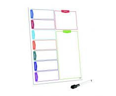 CKB Ltd® - Pizarra magnética para frigorífico (tamaño A3, incluye marcadores y borrador)