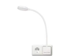 Lampara de Lectura Pared de LED Flexible Regulable Blanco con Enchufe y Interruptor Tactil 4W Brillo Máximo 350Lm Luz Fria 5000K Lot de 1 de Enuotek