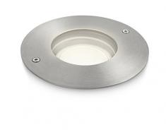 Philips myGarden Timber - Foco empotrable de suelo, luz blanca cálida, incluye 1 bombilla halógena, casquillo GU10, 35 W, color gris