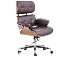 Boss Chair CX-Silla de Oficina ergonómica con Respaldo Alto y Soporte Lumbar Reposacabezas Silla de Escritorio giratoria Minimalista/Silla ejecutiva/Reclinable/Silla Presidencial
