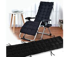 ADHW Reclinable, sillas reclinables Exterior, con la Taza y Soporte for teléfono, al Aire Libre Jardín Mecedora Silla de relajación, Silla de Brazo único Acolchado (Size : Black)