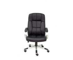 Piqueras y Crespo Sillón Tobarra similpiel Negro dirección, Madera, 66x83x32.5 cm