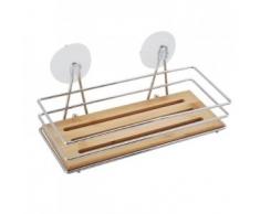 MSV 140611 - Estante con ventosas (Metal, 26,5 x 11,5 x 10 cm), Color Cromo