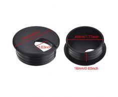 BBTO 45 mm de Pasacables de Mesa Negro Ojal de Alambre Cable de PC Arandelas de Plástico de Escritorio Agujero de Alambre Organizador de Alambre (6 Piezas)