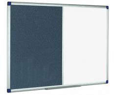 Bi-Office Maya - Tablero combinado fieltro/magnético, 900 x 600 mm, color gris