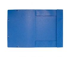 Exacompta 59507E Scotten Nature Future - Carpeta con 3 solapas y gomas de cartulina lustrada para A3, 216 g, azul, 32 x 44 cm