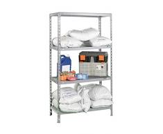 Estantería Metálica Ecoclick 4/400 Mini, Kit Ecoclick, galvanizado, 1600x800x400, 4 estantes, Simonrack