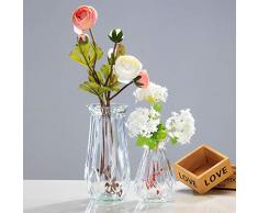Chytaii Jarrón de Flores Florero de Vidrio Calabaza Vintage Maceta Flor para Colgar Decoración de Flores Plantas Decoración de Escritorio Sencilla Contenedor de Flores Secas Estilo Europeo 14.5*8CM