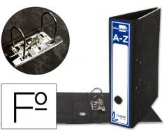 Archivador de palanca liderpapel folio classic blue carton entrecolado sin rado lomo 80mm negro compresor metal