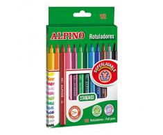 Alpino AR001002 - Pack de 12 rotuladores, colores surtidos