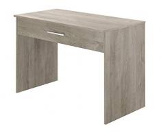 Marca Amazon - Movian Indre Modern - Escritorio con 1 cajón, 56 x 110 x 73 cm (Efecto Roble)