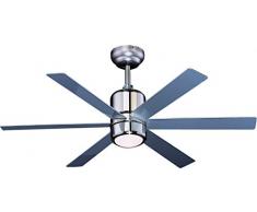 Orbegozo CP 50120 Ventilador de techo con luz y mando a distancia, 6 palas, 120 cm de diámetro, potencia de 60 W y 3 velocidades