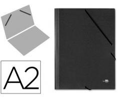 CARPETA PLANOS LIDERPAPEL A2 CARTON GOFRADO N 12 NEGRO