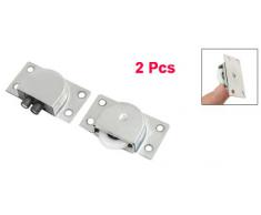 2 piezas plateado placa metálica Home armario para puerta corredera lote de rodillo y recambios