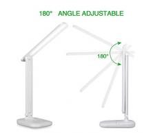 Lámpara de Escritorio,LED Lámparas de Mesa,USB Regulable 5 Niveles de Brillo,3 Modos, Función de Memoria, Control Táctil para Leer,Estudiar y Cuidado de Ojos