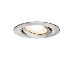 Paulmann 92899 Luminaria LED Nova, Foco empotrable Redondo, IP65 Resistente a chorros de Agua, Juego Completo de 1 ud, 7 W, Incl. lÃ¡mpara GU10, Acero, orientable, Hierro mateado