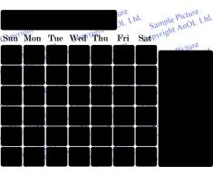 (60x 45cm) Pizarra Vinilo Adhesivo decorativo para pared con diseño de calendario notas/Pizarra Planificador Mensual Adhesivo para dibujo/Borrar Mural + Gratis de ceras Box