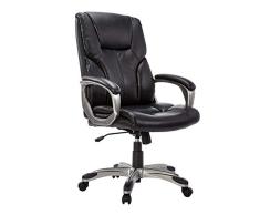 AmazonBasics Silla de Oficina ejecutiva, Silla giratoria, Altura Ajustable - Negro
