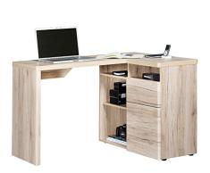 Marca Amazon - Movian Olton - Escritorio esquinero con almacenamiento, 112 x 90 x 76 cm, efecto de color roble