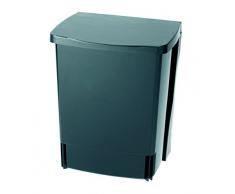 Brabantia 395246 - Papelera rectangular para armario (10 L), color negro