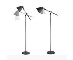 LED modernas lámparas de pie, Negro Europea/hierro blanco de balancín madera maciza iluminación Mármol Decoración lectura Plug-in Permanente dormitorio lámpara nórdica de ojos Oficina tabla Luz