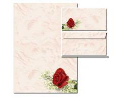 40 unidades Conjunto completo de papel de sobre rojo y rosa + sobre DIN sin ventana.