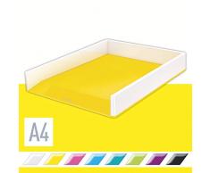 Leitz Bandeja Portadocumentos A4, Blanco/Amarillo, Gama WOW, 53611016