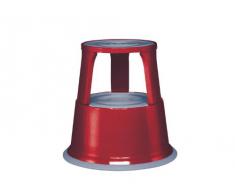 Wedo 212102 - Taburete con ruedas de metal, rojo