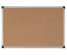 Bi-Office Maya W - Tablero de corcho con marco de aluminio, 120 x 90 cm