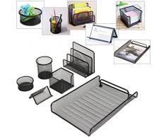 Tutoy 6 Piezas De La Oficina De Malla Metálica De Escritorio Organizador De La Bandeja De Archivos Lápiz Titular De Almacenamiento