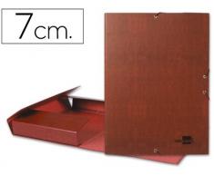 CARPETA PROYECTOS LIDERPAPEL FOLIO LOMO 70MM CARTON FORRADO CUERO