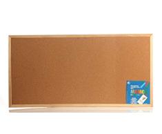 Bricork Tablero de Corcho 120x60 con Moldura de Pino Robusta