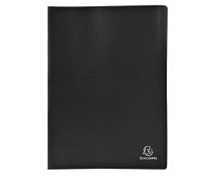 Exacompta 85101E - Carpeta de 100 fundas PVC, A4, color negro