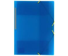 Grafoplás 04801230－Carpeta 3 solapas de Polipropileno con gomas, color azul, tamaño Folio