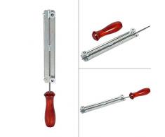 Afilado de Sierra Cadena de Acero Mango Redondo Conjunto de Archivos de Herramienta de Sierra de Cadena Afilador de Cadena Redondo Con Mango de Madera Para Portaherramientas Archivador Sierra Cadena d(5.5mm)