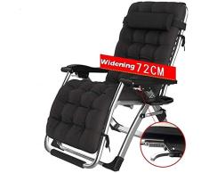 ADHW Reclinable Silla al Aire Libre, con la Taza y Soporte for teléfono, al Aire Libre Jardín Mecedora Silla de relajación, Silla de Brazo único Acolchado (Color : with Black Cushions)